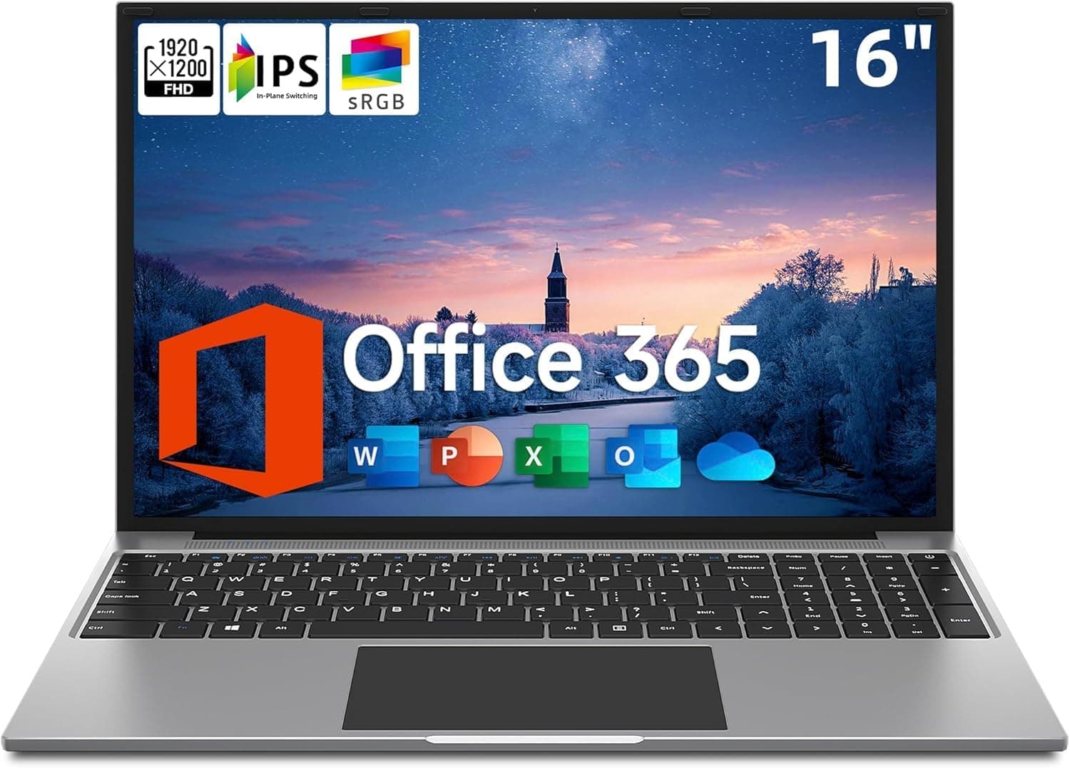 JUMPER Computador portátil de 16 polegadas, Office 365 instalado, processador Celeron 5305U, até 2,5 GHz (4 GB RAM 128 GB SSD), 1920 x 1200 IPS, Bluetooth 4.0, USB 3.0 x 2