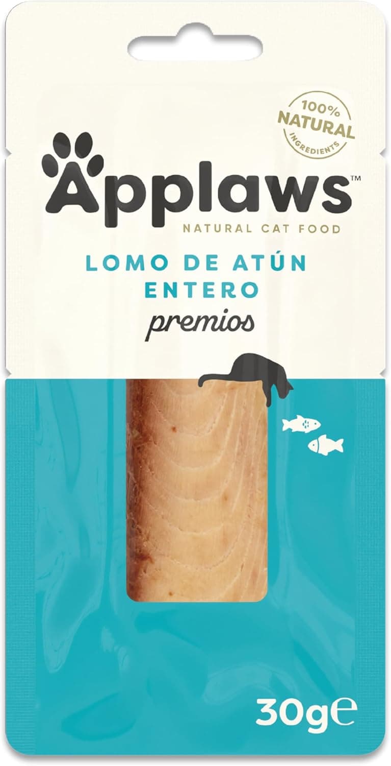 Applaws Tuna Snack | Snack natural de atum para gatos, pack de 12 saquetas de 30 g