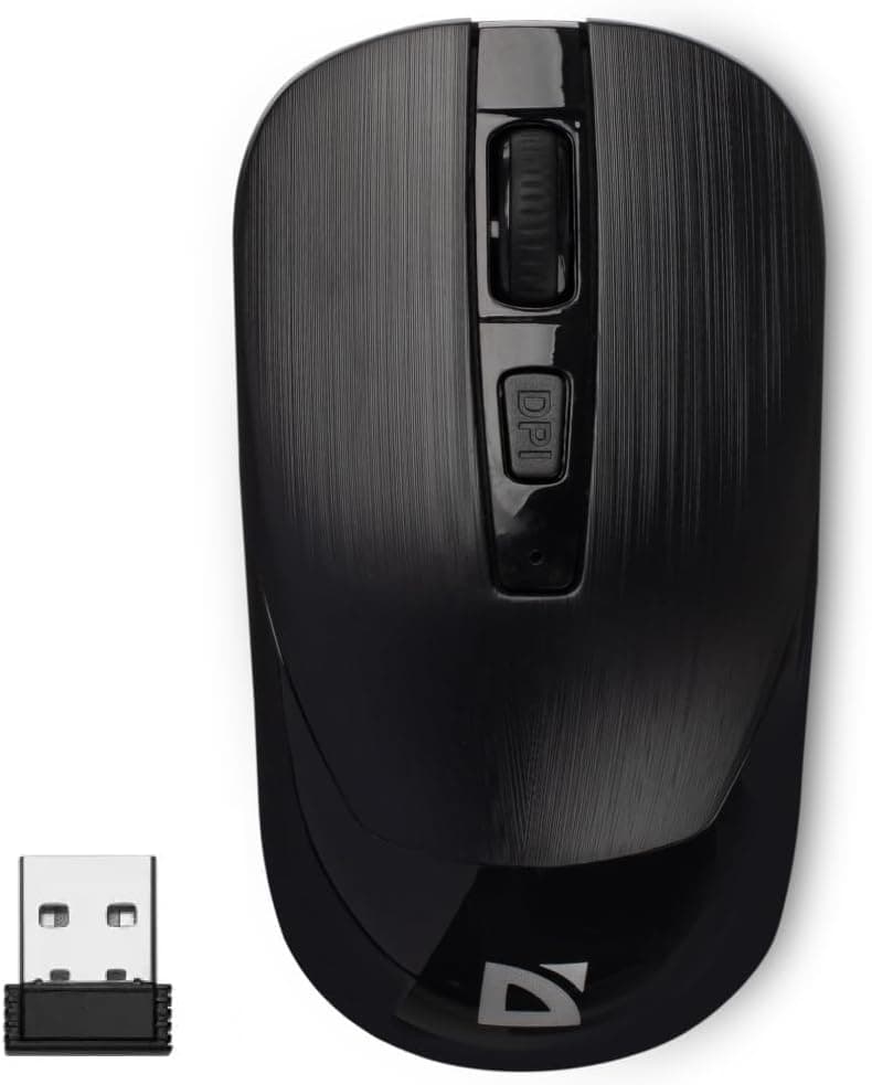 Defender Wave MM-995 - rato ótico sem fios com sensor Pixart 3065, USB com cliques silenciosos, para PC, Mac, portátil, preto