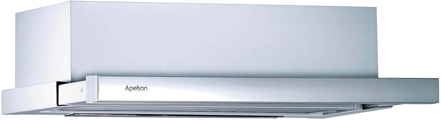 APELSON Sino Air 202 600 INOX/L telescópico com 3 níveis de remoção, painel de controlo deslizante 2 motores iluminação LED nível sonoro 60 db largura 60 cm