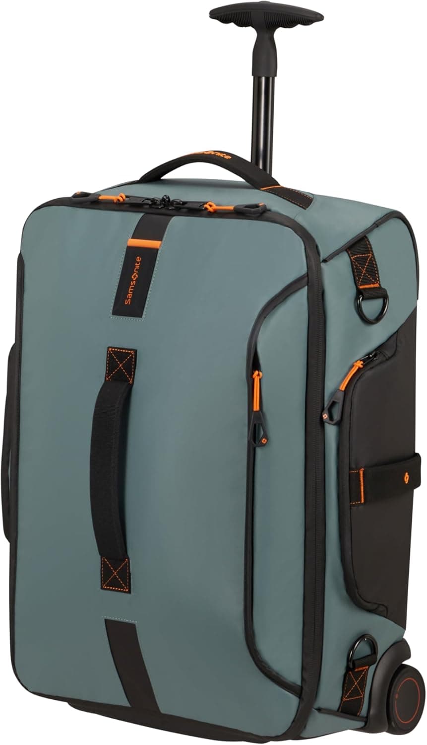 Samsonite Paradiver Light - mala de viagem / mochila com 2 rodas, Verde (floresta), Mala de viagem/mochila com 2 rodas S (55 cm - 51 l)