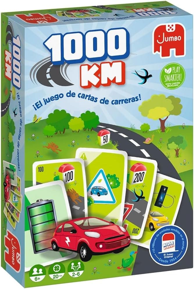 Jumbo 1000 km - Jogo de cartas - Jogo em família - A partir de 6 anos - espanhol - Jogo familiar de 2 a 6 jogadores