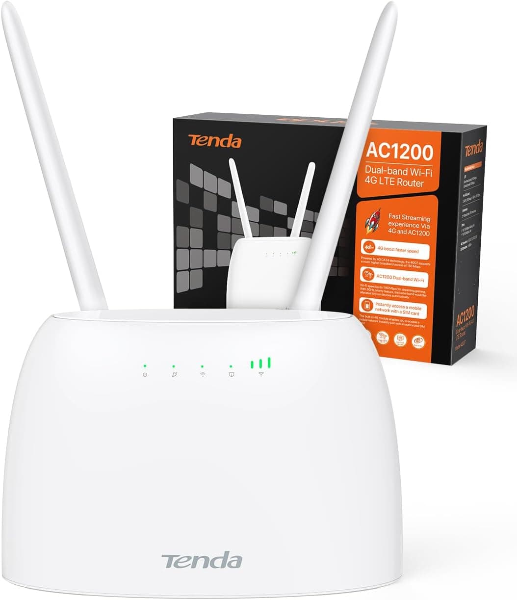 Tenda 4G07 | Router 4G LTE dual band AC1200 com slot Mini SIM e LAN/WAN