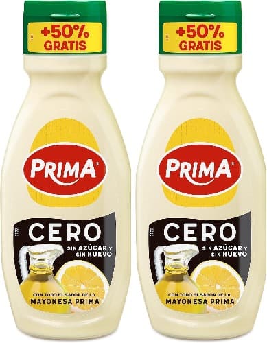 Prima Maionese vegana sem ovo e sem açúcar 255 ml + 140 ml grátis x2