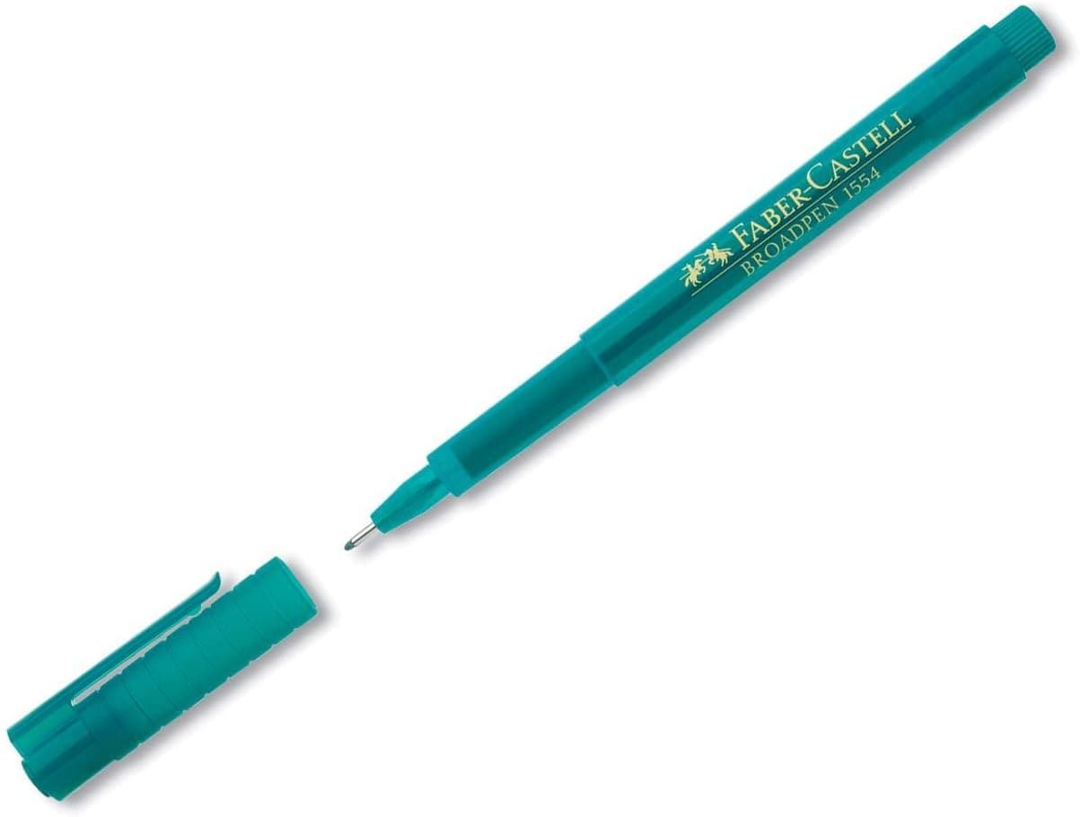 Faber-Castell 155456 - Fineliner Broadpen 1554, 0,8 mm, turquesa, 1 peça