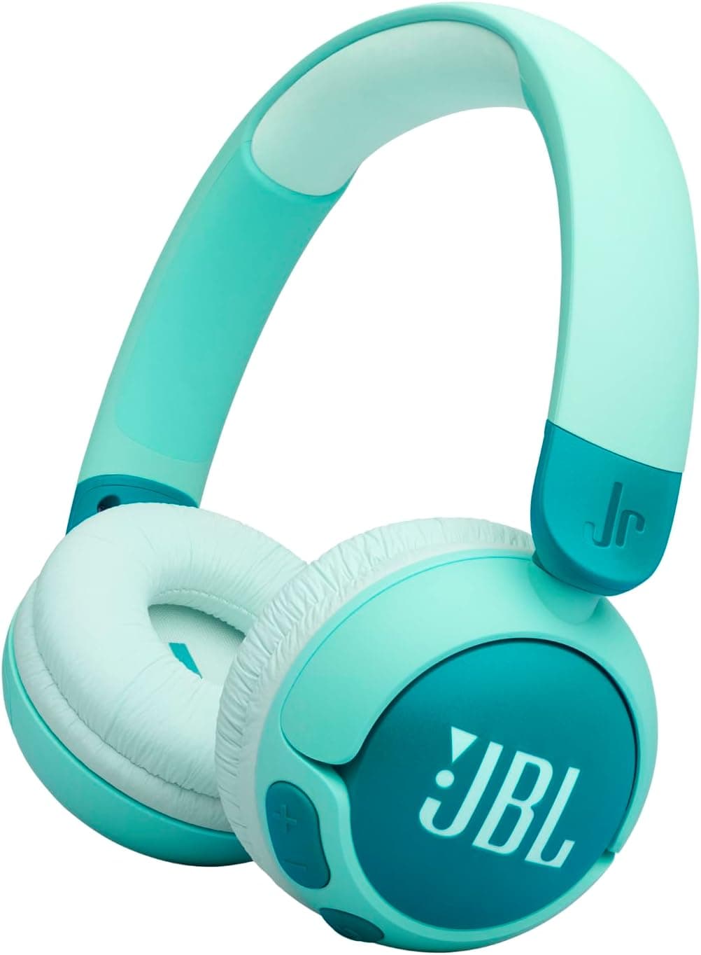 JBL Junior 320 BT, auriculares supra-aurais e sem fios para crianças, Bluetooth, microfone, Safe Sound, volume até 85 dB, bateria de 50 hras, conjunto de autocolantes, design dobrável, verde