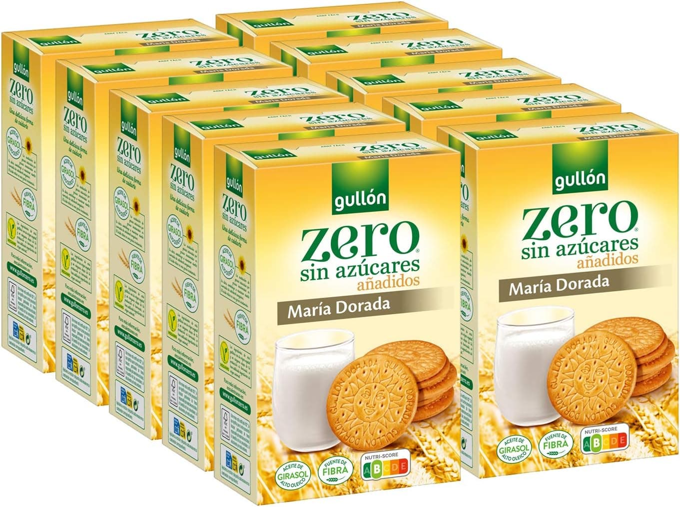 Gullón Diet Nature Golden Mary | Bolachas sem adição de açúcar pack de 10 x 400 g