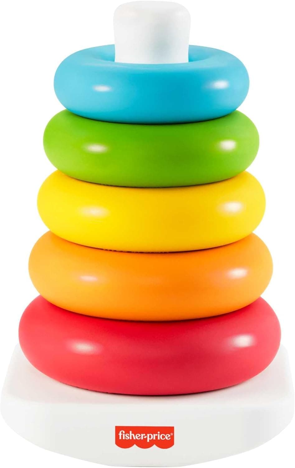 Fisher-Price Pirâmide de aros eco brinquedo à base de plantas para bebés + 6 meses (Mattel HPY92)