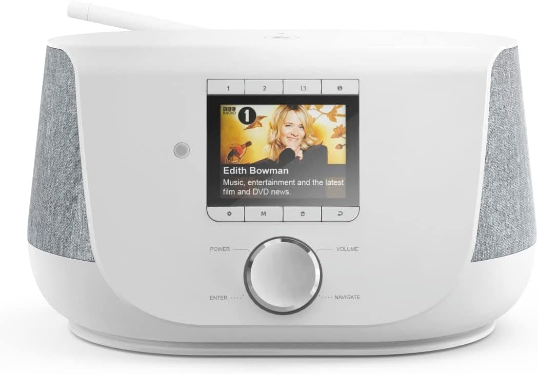 Hama | Rádio digital (FM/Dab/Dab / Rádio pela Internet/App/Bluetooth®, branco)
