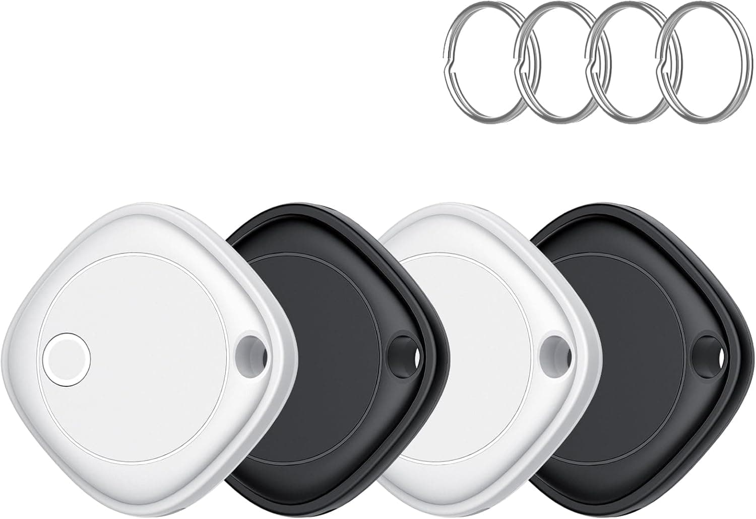Ajblg Smart Air Tag Tracker | Localizador Bluetooth compatível com iOS em pack de 4 unidades para chaves, bagagem e carteira