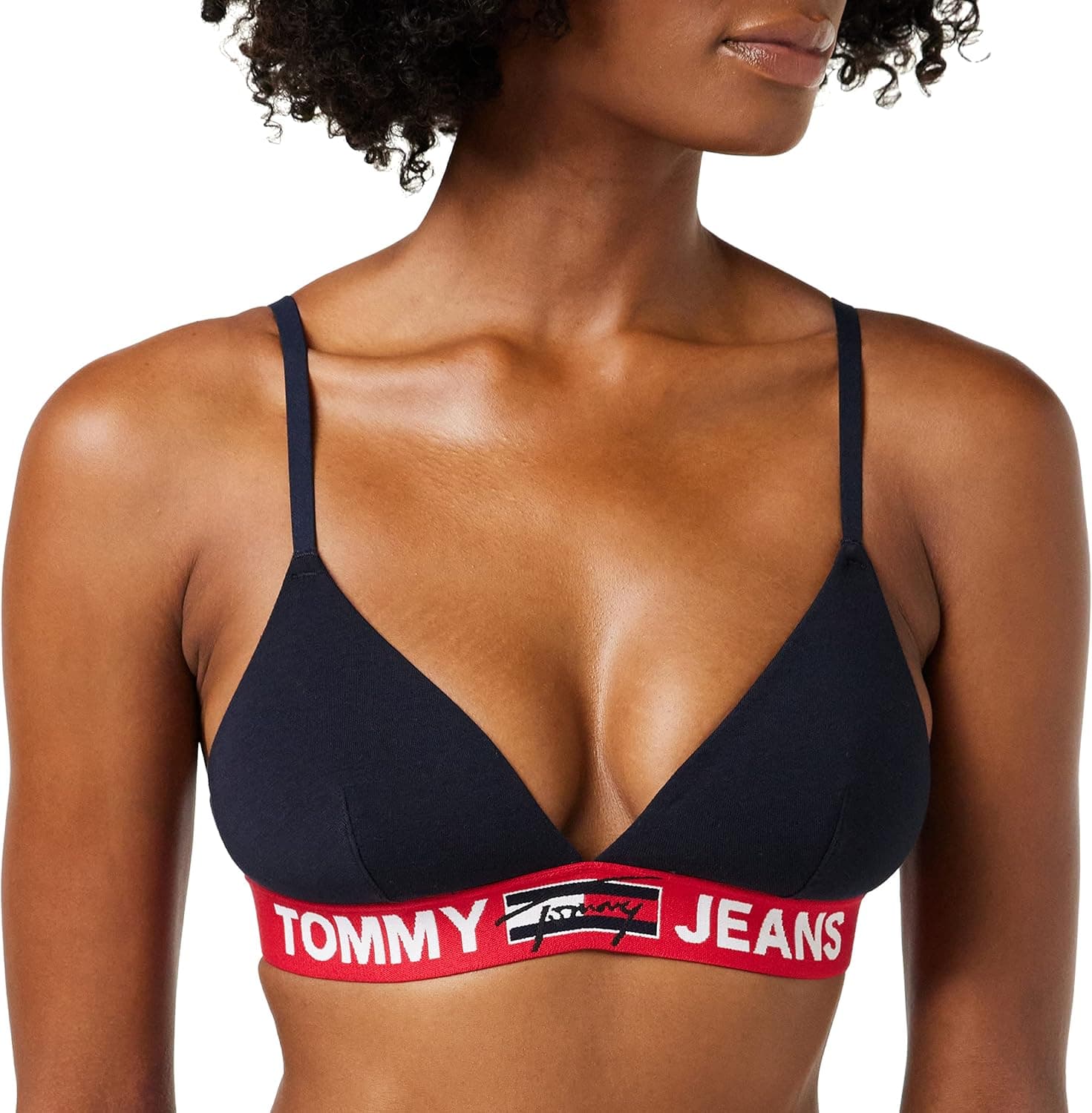 Tommy Hilfiger Sutiã Bralette triangular sem forro para mulheres 