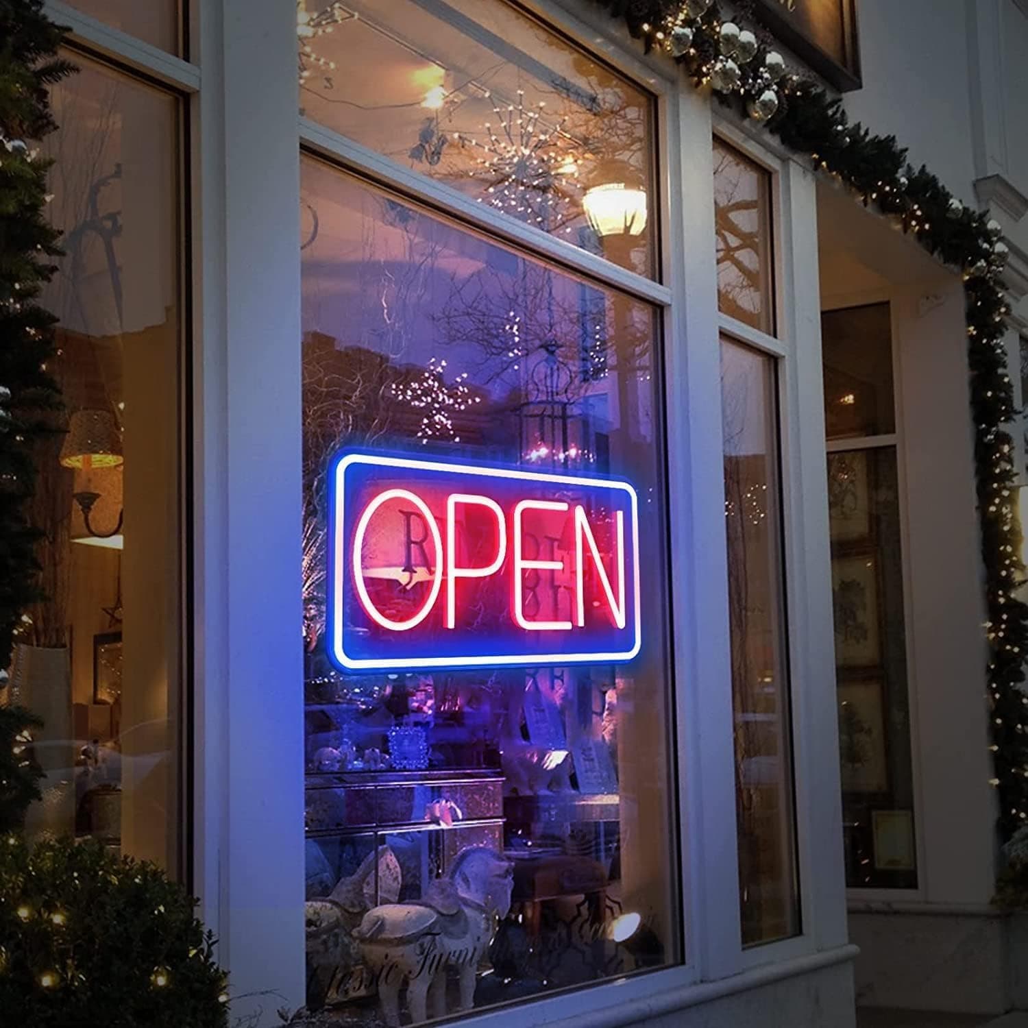 LPHIANX letreiro néon LED "Open" para parede – luz decorativa regulável para sala de jogos, sala de estar, festas, aniversários, casamentos e uso noturno