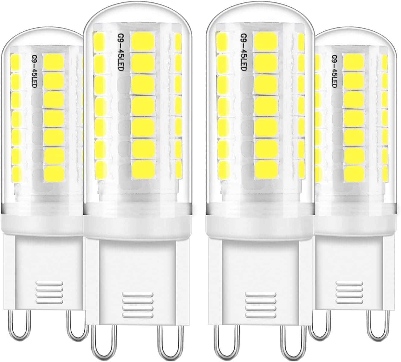 Aegislogic Lâmpada G9 LED regulável 3W, branco frio 6000k 330lm G9 lâmpadas, sem cintilação, AC 220-240V 4 unidades