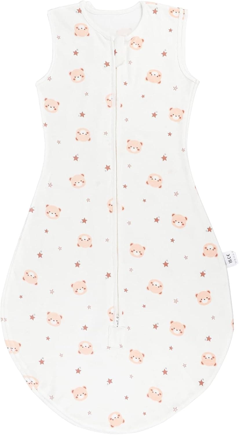 Taricor Saco de dormir bebé 100% algodão 0,5 Tog saco de dormir verão sem mangas, para bebé meninos meninas dos 0 aos 6 meses