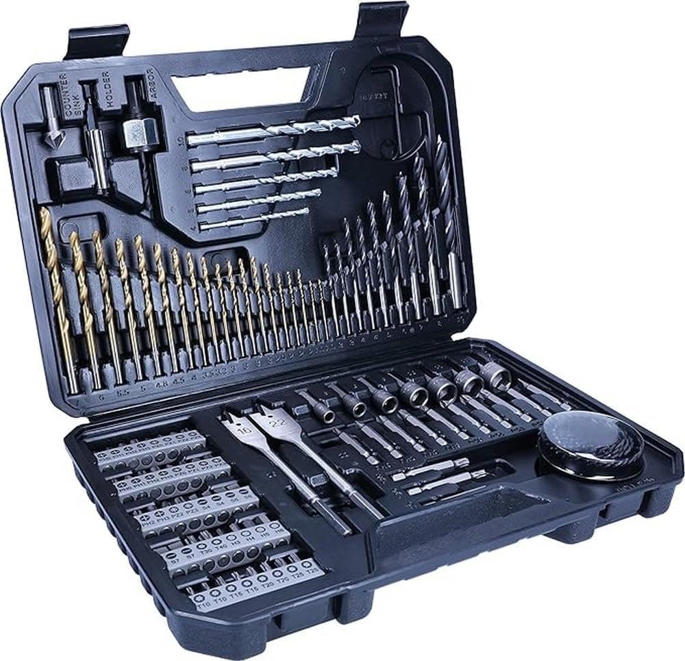 Bosch Conjunto profissional de brocas e pontas de aparafusamento de 103 unidades titânium, madeira, pedra e metal, acessórios para ferramentas de perfuração e aparafusamento