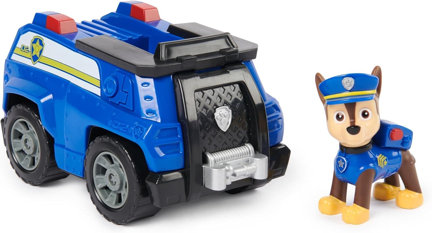 Patrulha Canina - Polícia de carro e figura Chase - carro de 15 cm com 1 figura Chase - Patrulha Canina brinquedos - 6069059 