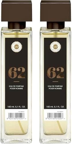 IAP Pharma Parfums Nº 62 - Eau de Parfum madeirado, homem, 150 ml, embalagem de 2