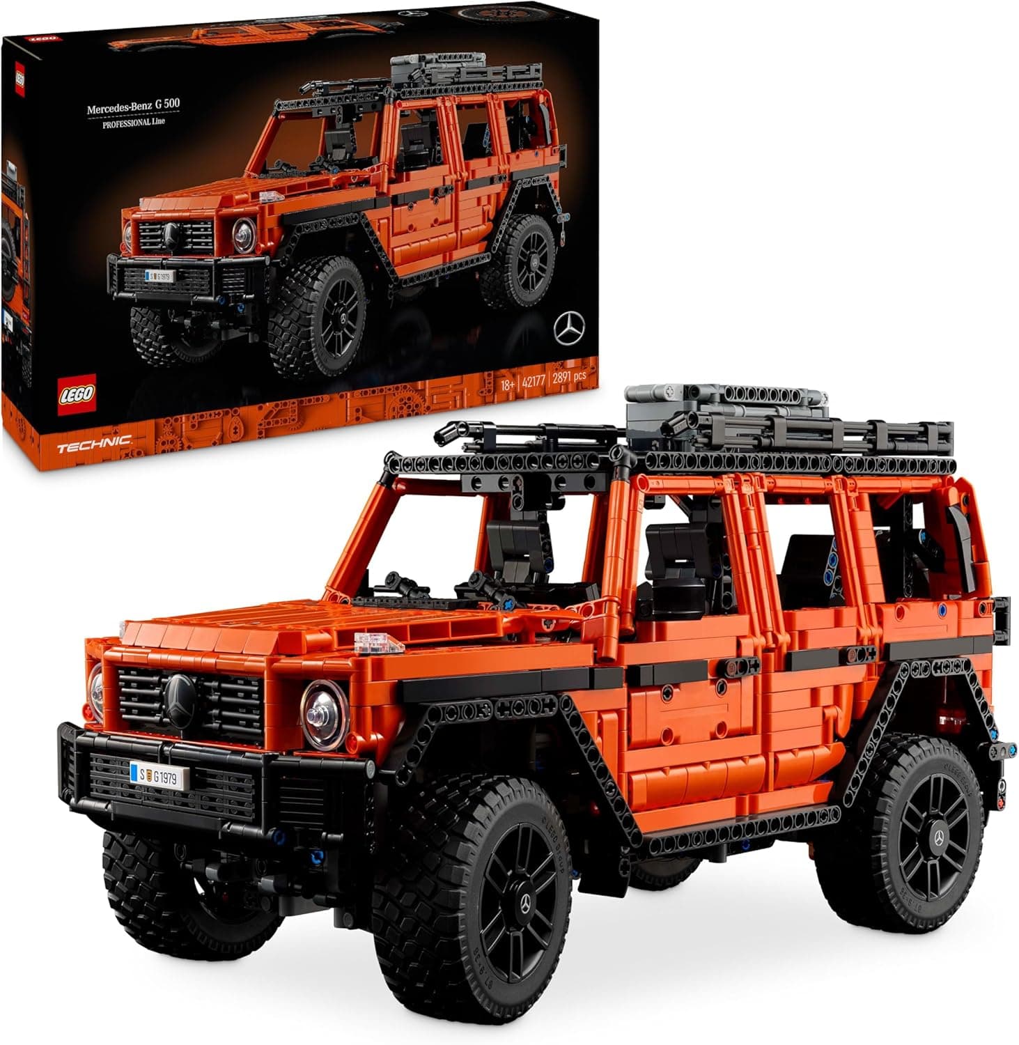 LEGO Technic Mercedes-Benz G 500 Professional Line kit de construção, casaco de carro classe G para adultos, presente para homens e mulheres fãs de 4 x 4, decoração de casa 42177