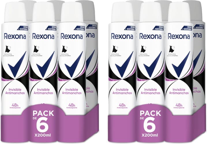 Rexona Invisível desodorizante aerossol anti-respirável para mulher Black & White 200 ml x 12
