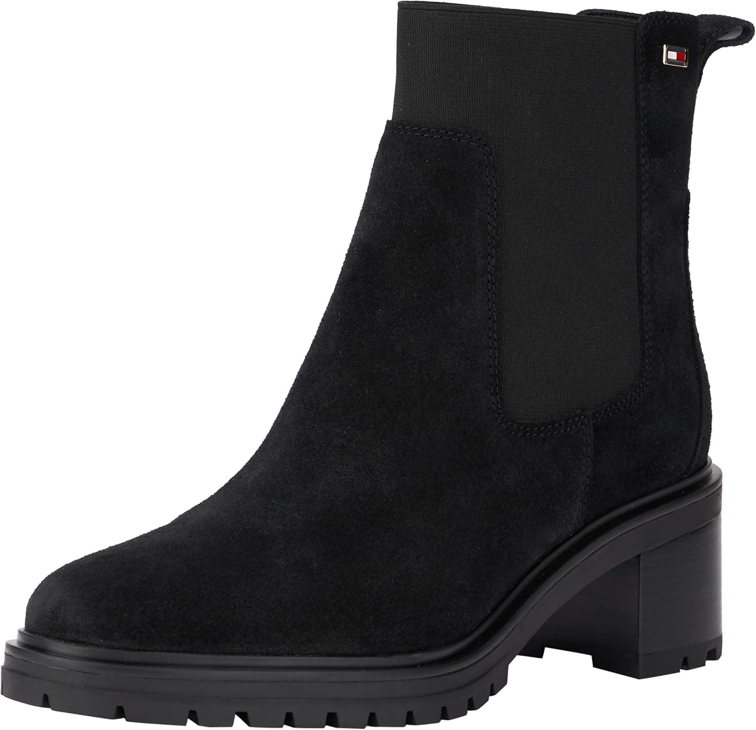 Tommy Hilfiger Botas Chelsea mulher Flag Mid Heel camurça para Mulher
