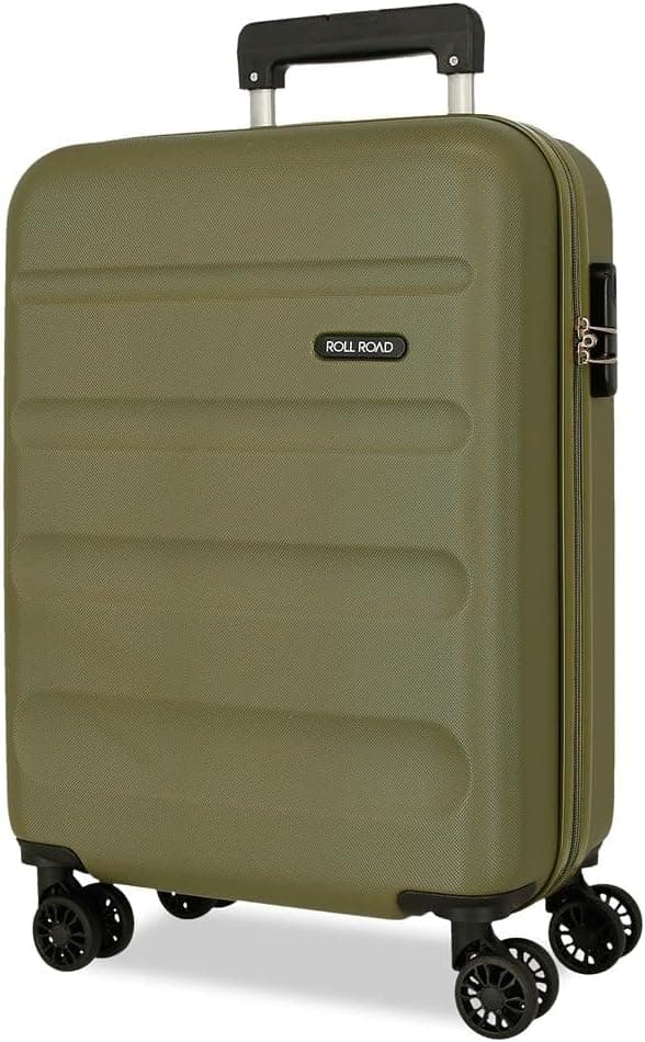ROLL ROAD Flex Mala rígida fabricada em ABS, um material, fecho de combinação lateral 4 rodas duplas bagagem mão, prático interior com um compartimento