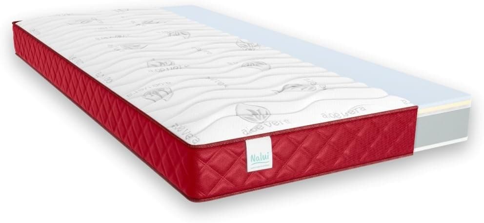 Don descanso colchão viscoelástico cama ninho com altura: ± 15 cm, espuma, bordô, 90 x 180 cm