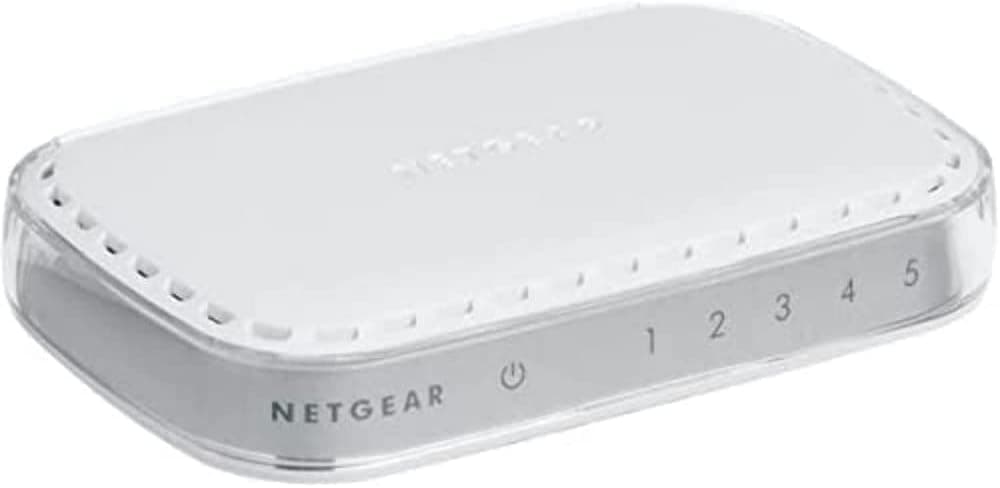 NETGEAR Switch Gigabit de 5 portas GS605-400PES - Base-T RJ45, LED integrado às portas