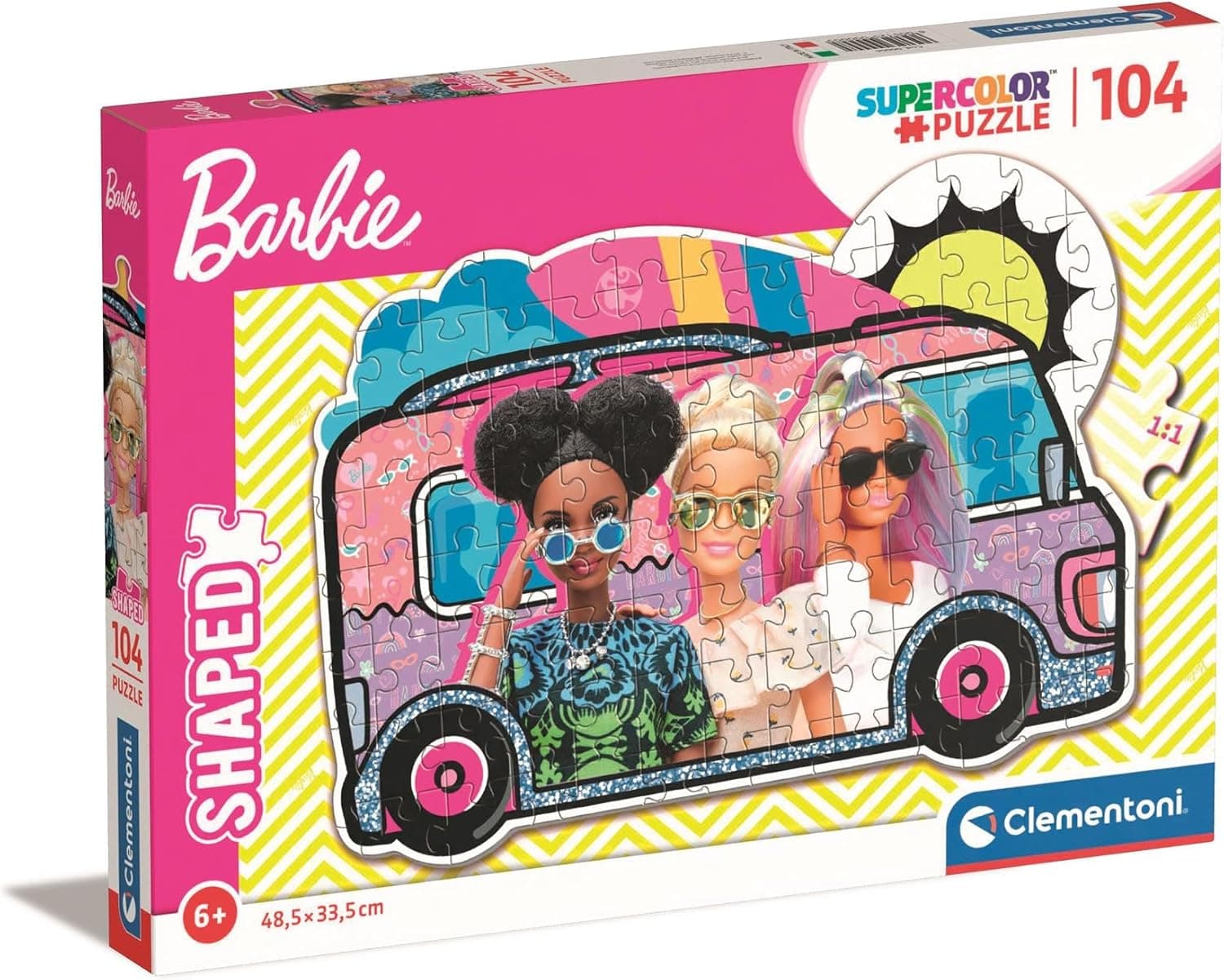 Clementoni Barbie 104 peças puzzle infantil a partir de 6 anos (27162), multicolorido, tamanho único