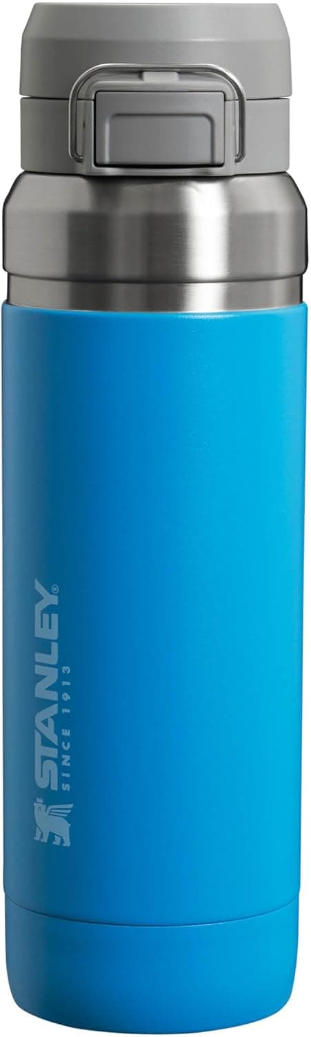 Stanley Quick Flip Garrafa de água em aço inoxidável 1,06 L - Cantimplora de proteção fria 18 horas - Anti-fugas - Water Bottle sem BPA - Compatível com porta-copos - Apta para máquina de lavar louça