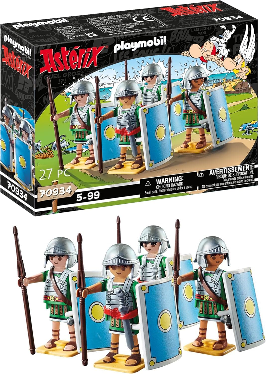 PLAYMOBIL 70934 Asterix 70934 Tropa romana, brinquedos para crianças, 5 anos, multicoloridos