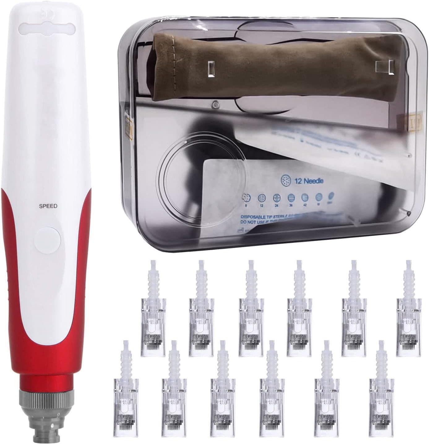 PIPM Derma Pen micro agulha para o cabelo, 12 unidades Derma Pen agulhas Set dispositivo N2