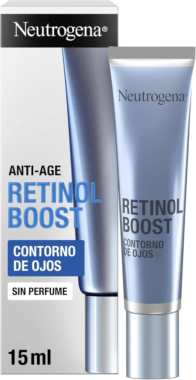 Neutrogena Retinol Boost contorno de olhos (15 ml), creme anti-idade com retinol para o contorno dos olhos, creme anti-olheiras e bolsas, para uma pele visivelmente mais jovem