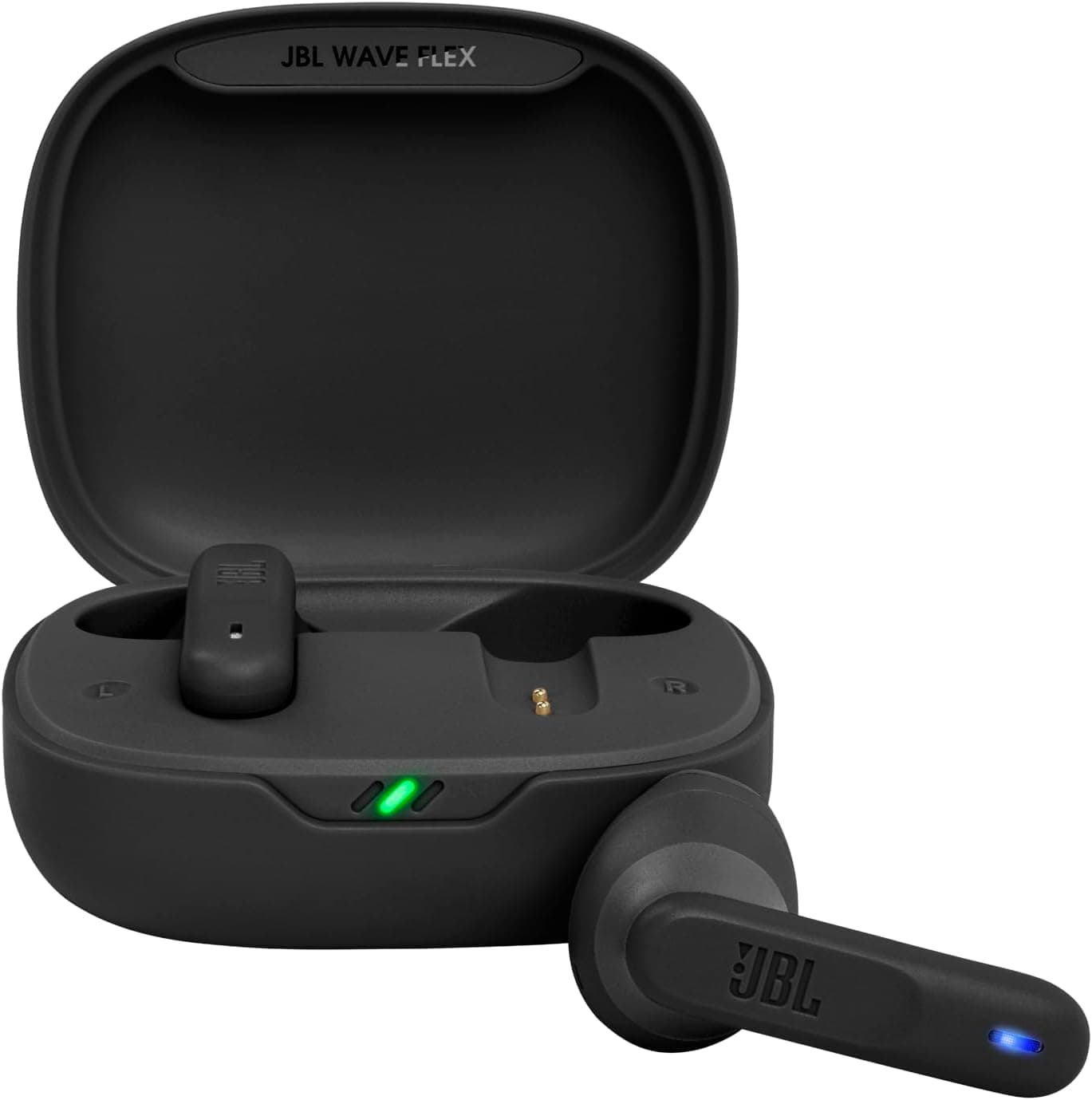 JBL Wave Flex, auriculares sem fios In-Ear com resistência à água IP54 e IPX2, tecnologia TalkThru e AmbientAware e 32 horas de duração da bateria, em preto
