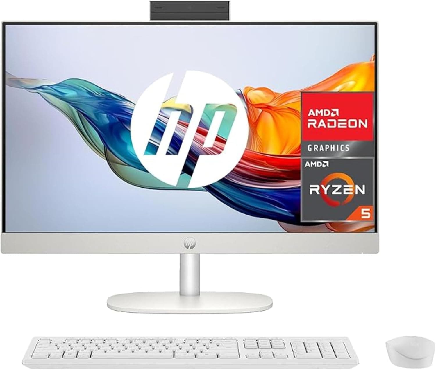 HP 27-cr0008ss | Computador All-in-One 27'' Full HD com câmara sem fios, teclado e rato, AMD Ryzen 5, 16GB RAM, 512GB SSD