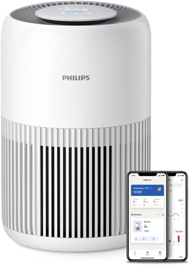 Philips Série 900 AC0950/10 | Purificador de ar silencioso com filtro HEPA e carvão ativo para áreas até 65 m²