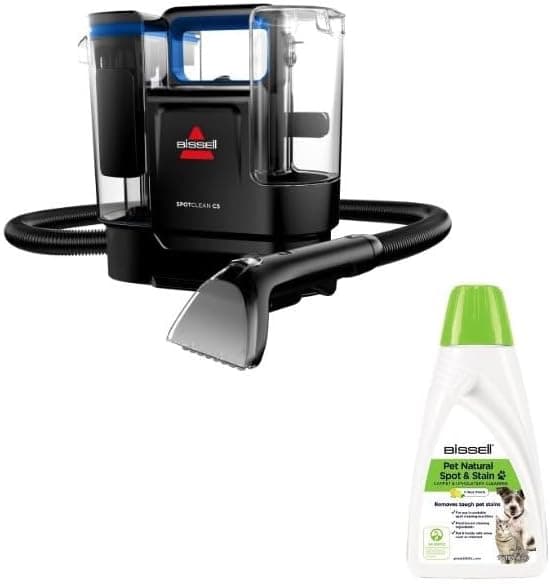 BISSELL Set de SpotClean C5 solução de limpeza natural PET Spot & Stain 1L | limpador de manchas, limpador de pisos, para tapetes, móveis estofados, carros e muito mais, 3861N 3370