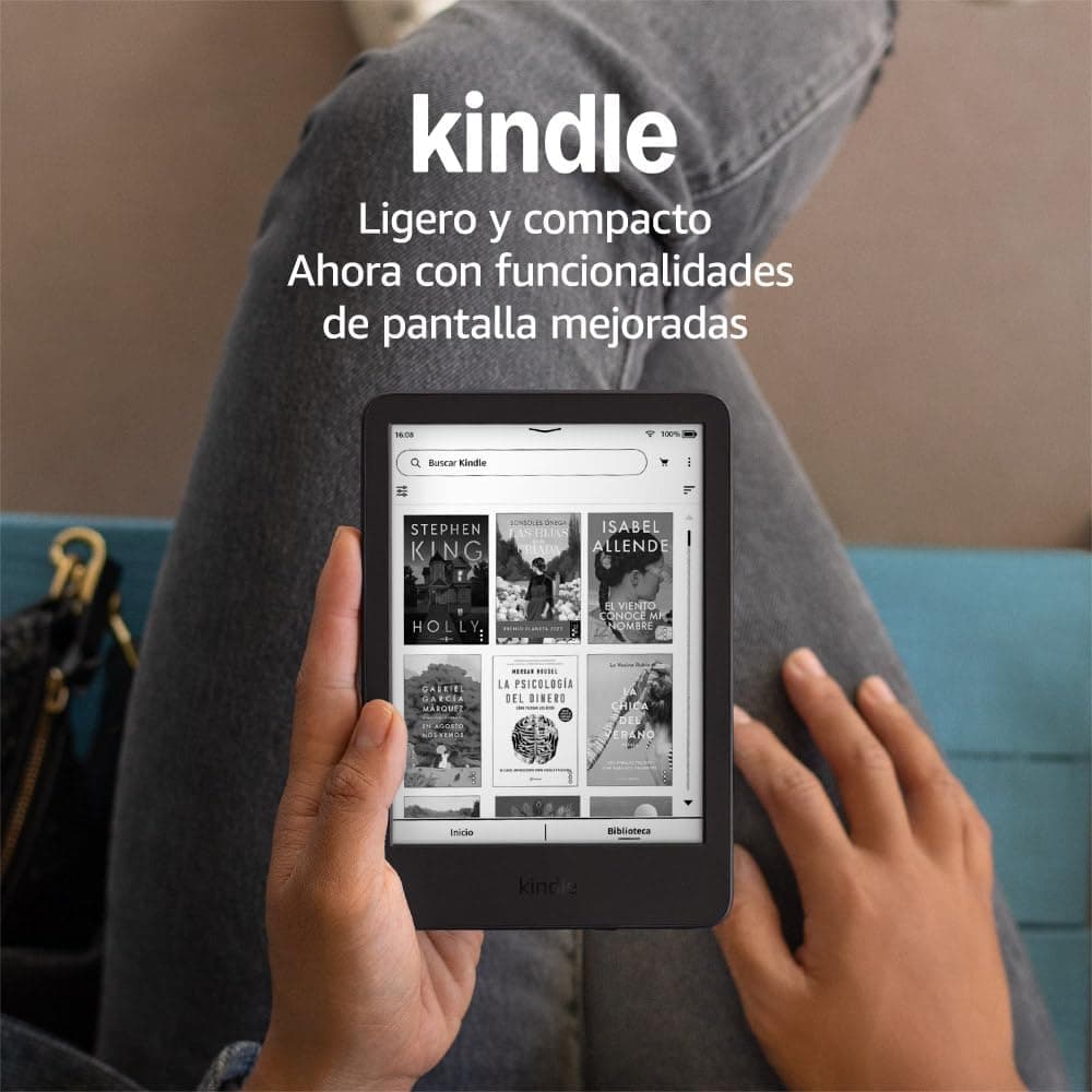 Amazon Kindle 2024 16 GB | Leitor de e‑books compacto com ecrã de 6″, luz frontal ajustável e até 6 semanas de autonomia