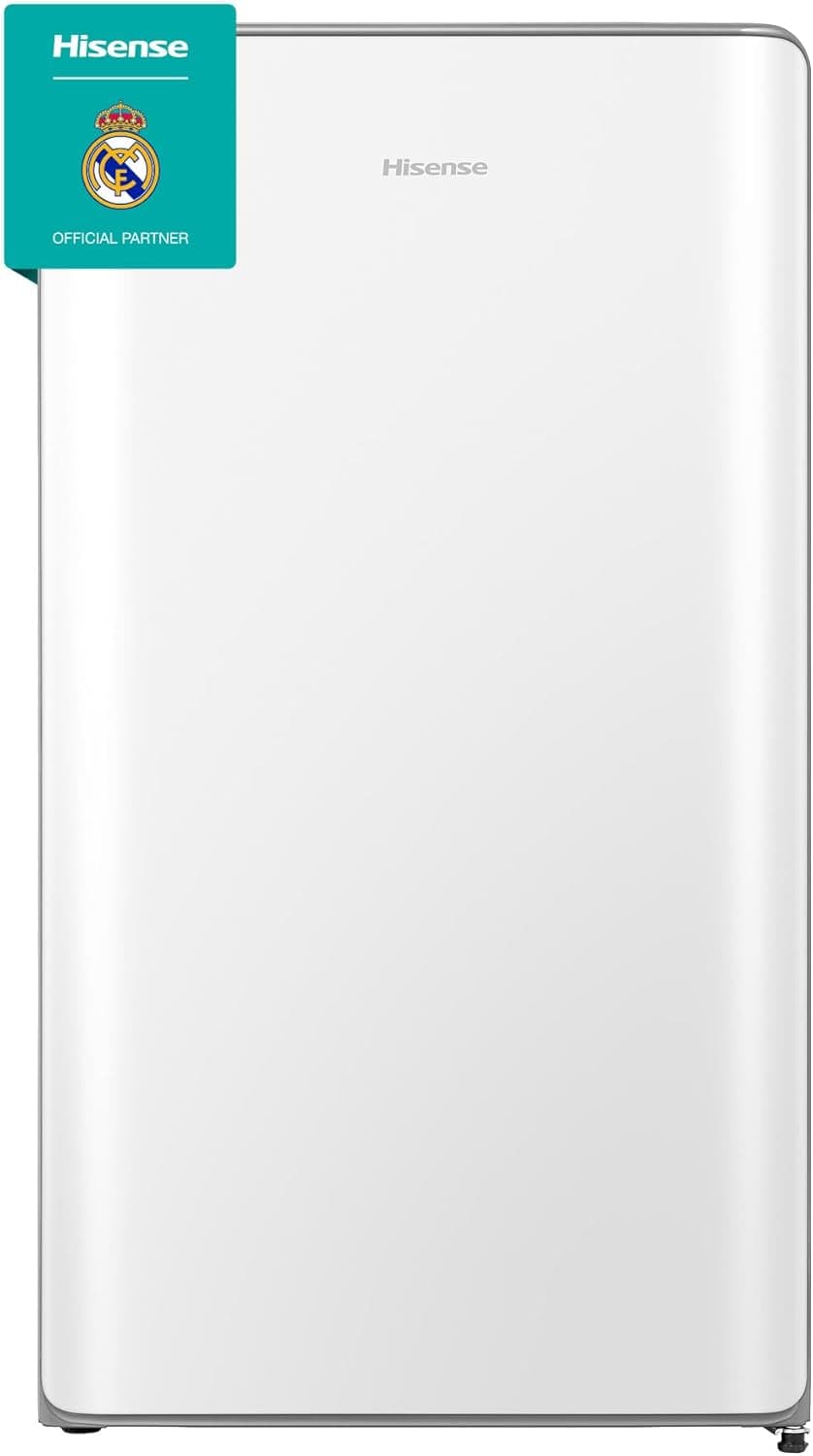 Hisense MUR48082E | Frigorífico compacto 82 L com congelador e gaveta para frutas e legumes, silencioso, branco
