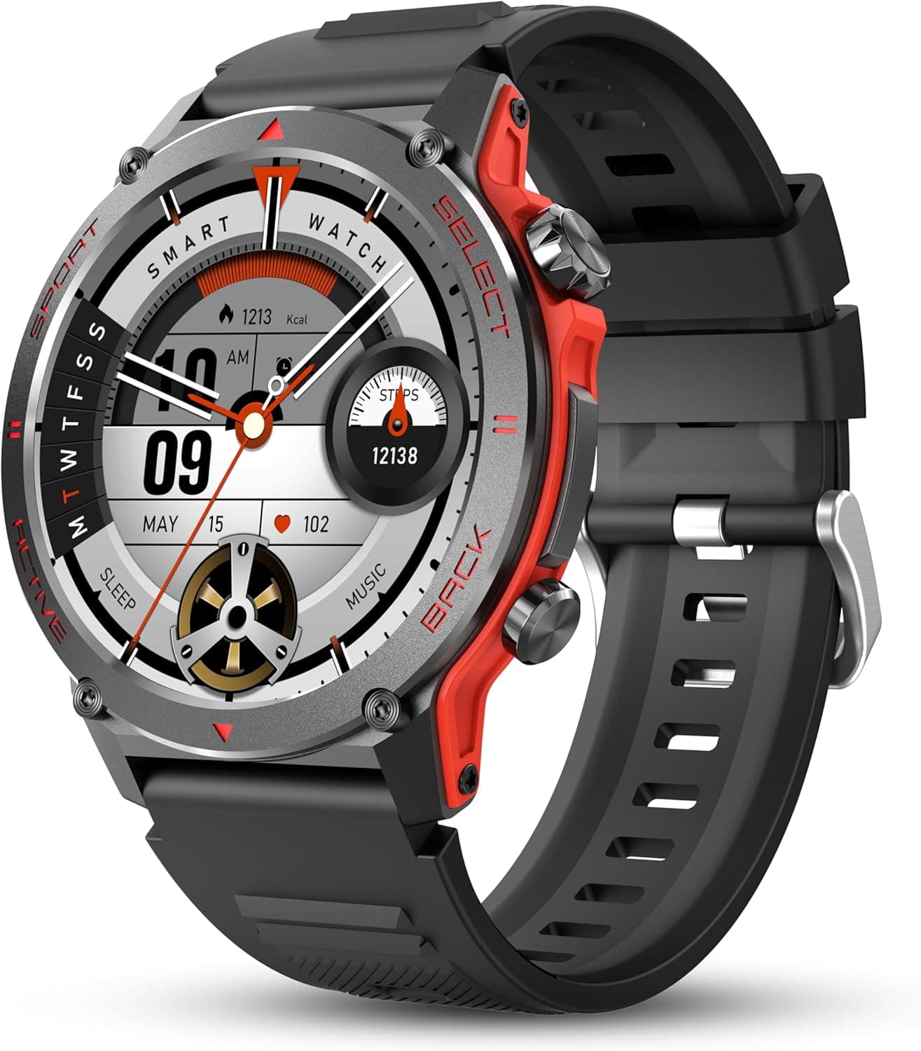 Popglory Relógio inteligente mulher homem, 1,43" AMOLED Smartwatch com chamadas Bluetooth e Responder Whatsapp, pulsómetro, SpO2, sonho, podómetro, 110 pulseira desportiva atividade para Android iOS