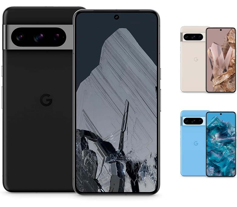 Google Pixel 8 Pro -Smartphone Android livre com lente teleobjetiva, bateria com autonomia de 24 horas e ecrã super atual, obsidiana, 128 GB