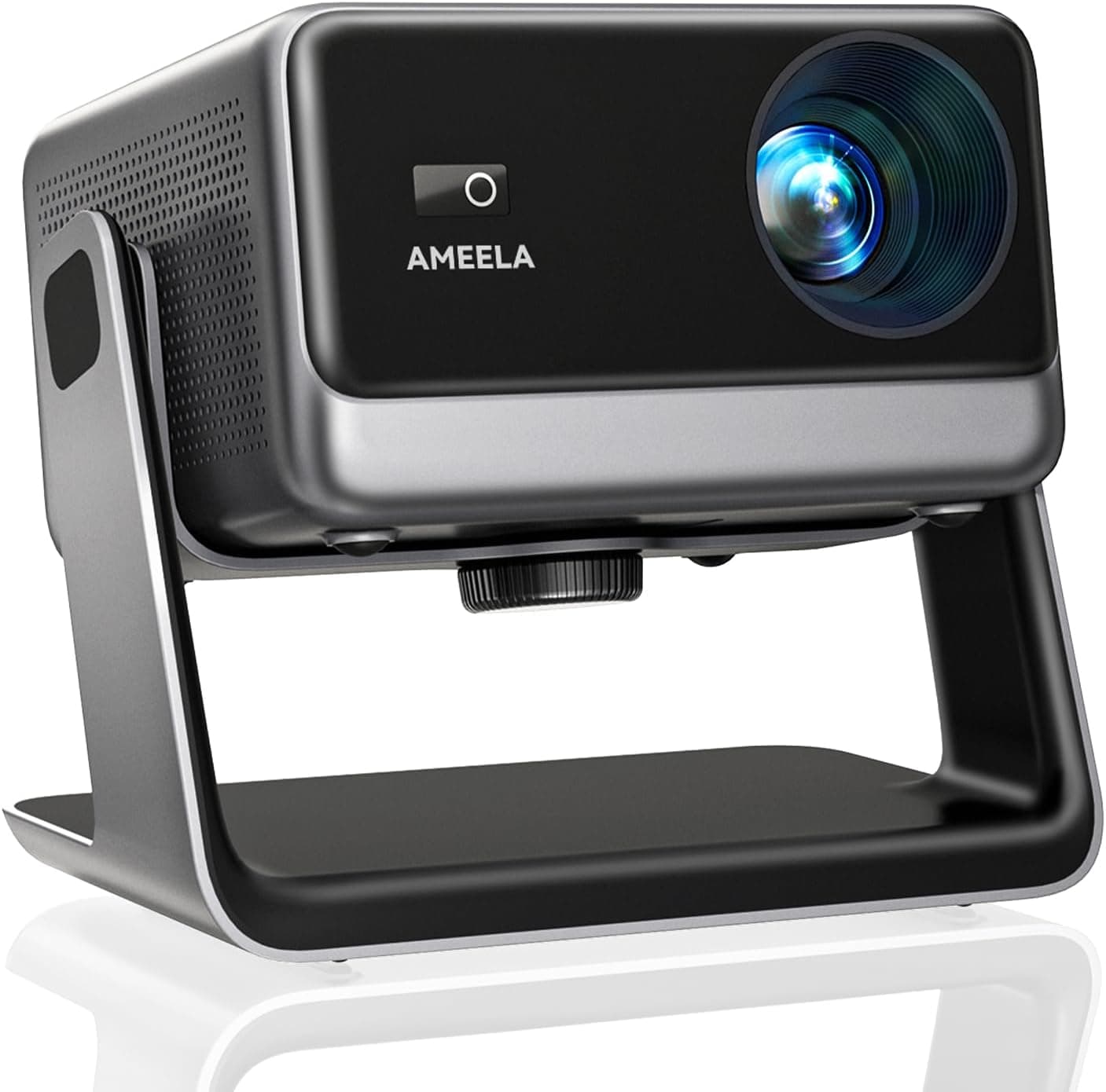 Projetor de 30000 Lumenes [Netflix Oficial e Dolby Audio] Projetor 4K compatível com WiFi Bluetooth, projetor AMEELA 1080P Netflix/Youtube/PrimeVideo integrado, mais de 100.000 aplicações compatíveis com iOS/Android