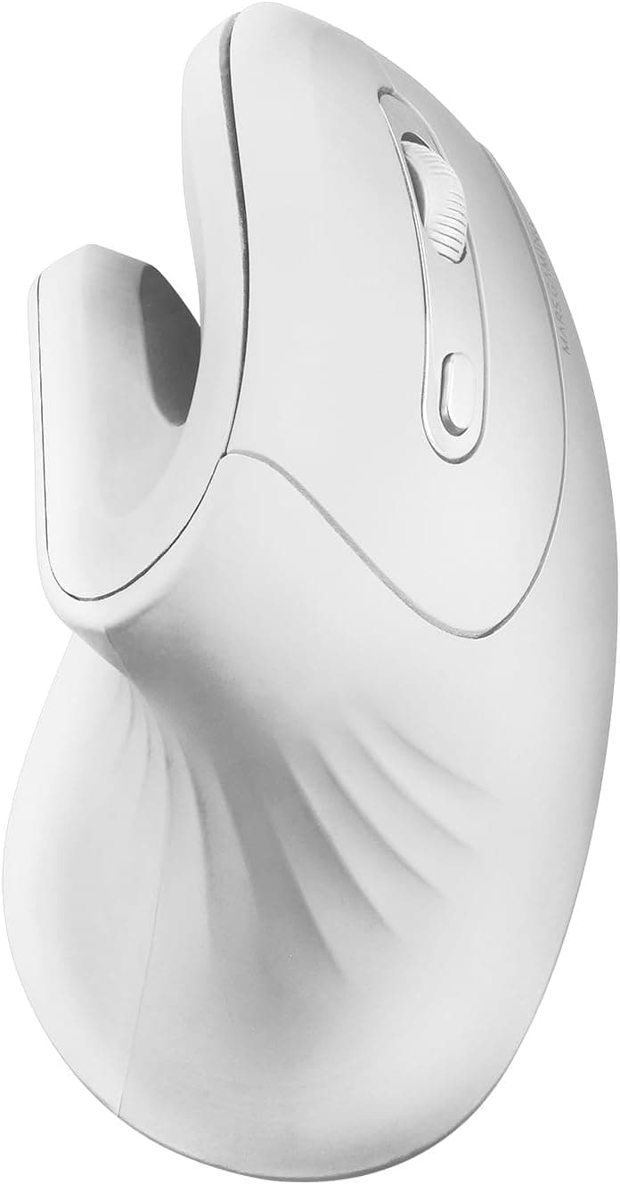 Mars Gaming MMW-ERGOPRO branco, rato sem fios ergonómico vertical, design dobrado, sensor ótico 3200DPI, interruptores humanos, recetor sem fios de 2,4 GHz, compatibilidade multiplataforma
