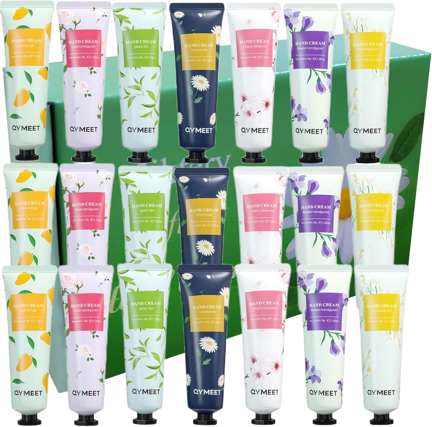 Conjunto de 21 cremes de mãos para mulher com vários aromas