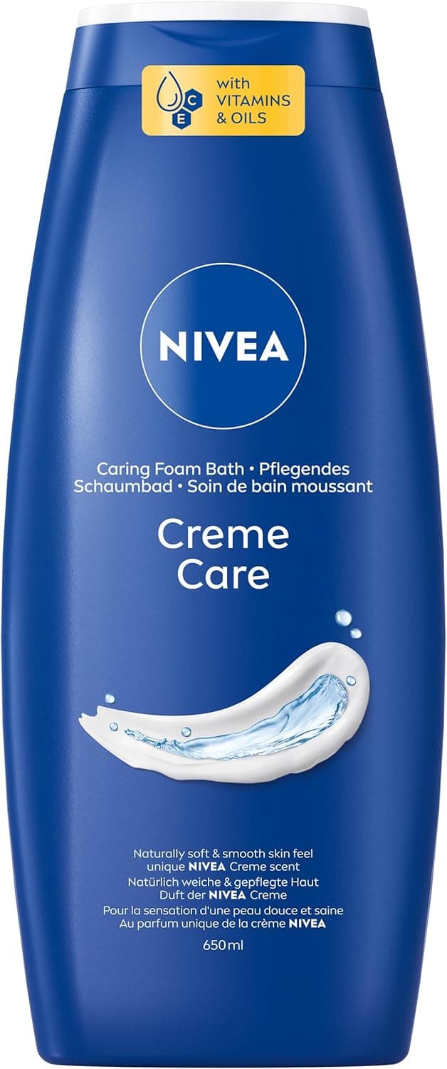 NIVEA Creme Care - Banho de bolhas nutritivo com aroma relaxante, protetor de pele relaxante para uma sensação mimada na pele (650 ml)