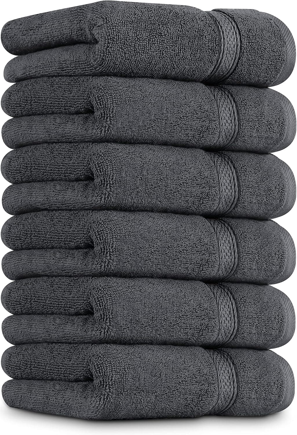 Utopia Towels - Toalhas de mão grandes de algodão multiusos para banho, mãos, rosto, ginásio e SPA - dimensões 41 cm x 71 cm, embalagem de 6 (cinzento)