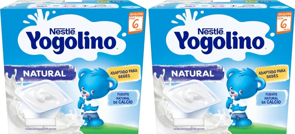 YOGOLINO Natural | Sobremesas lácteas para bebés a partir dos 6 meses 4 x 100 g