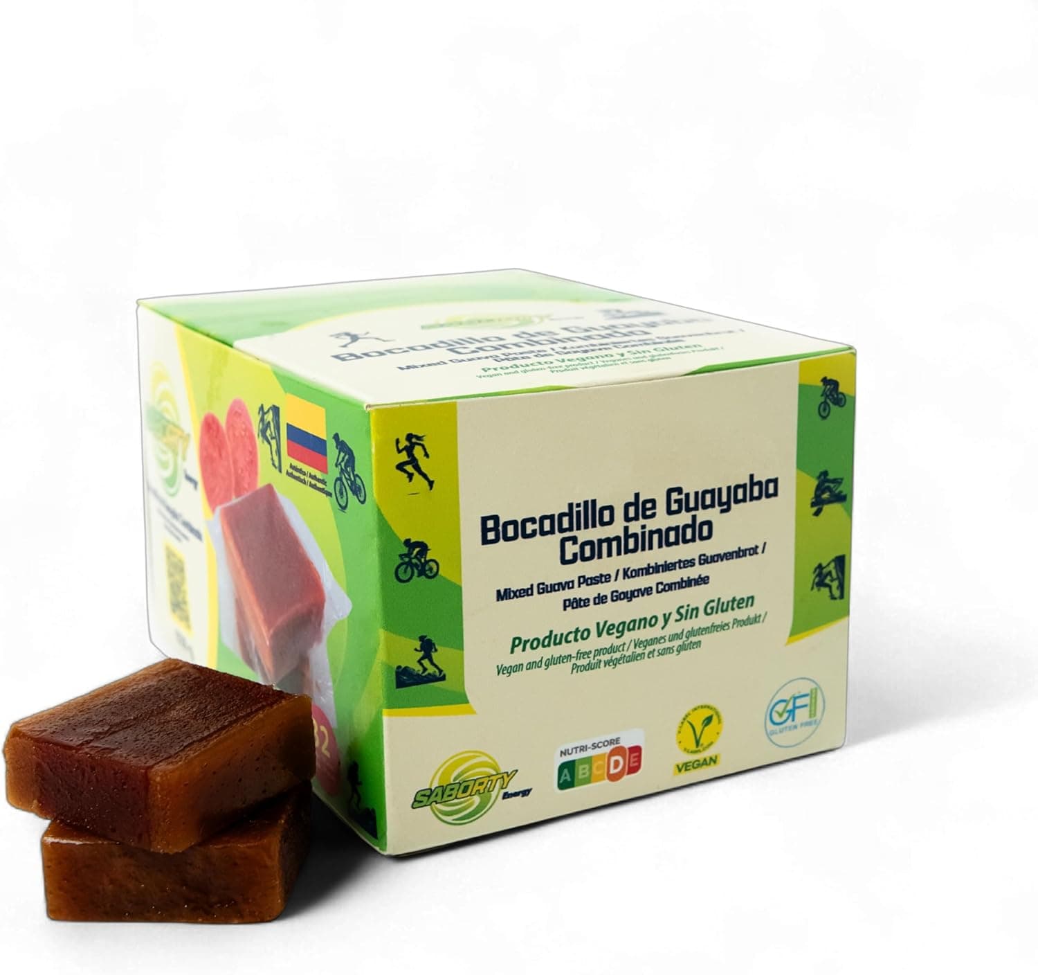 Saborty Guava Snack | Caixa com 32 barras energéticas naturais e vegan sem glúten
