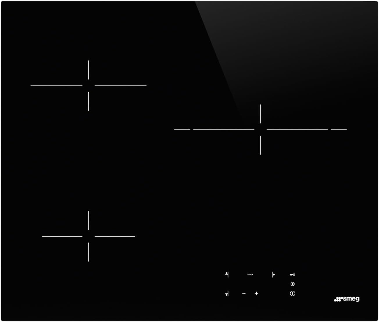 SMEG SE263TD1, Placa de vinil universal, vidro preto 