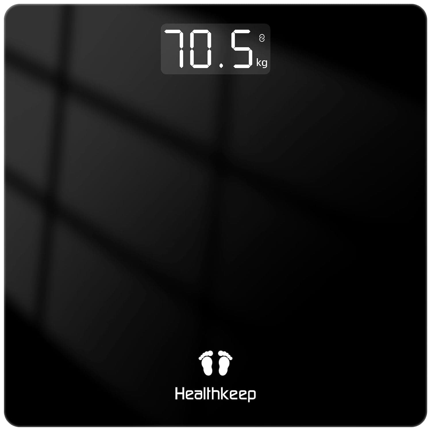 Balança de casa de banho digital, balança inteligente de alta medição precisa 180 kg/400 lbs/28 st, com tecnologia Step-On, vidro temperado de 5 mm