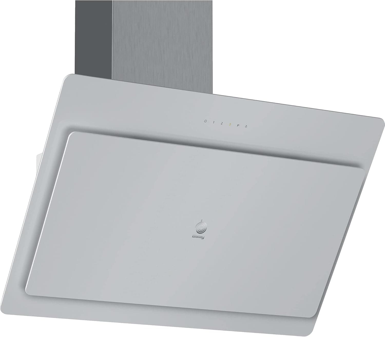 Balay 3BC587GB Extrator de parede, decorativo, inclinado, largura 80 cm, 700m3, vidro branco